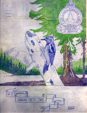 Pat's son, Roger Hennessy, an aspiring artist in his own right, drew this certificate for the 15th Company, CFC in 1941. It was a big hit among the officers who all wanted a copy for themselves at $5 a piece!