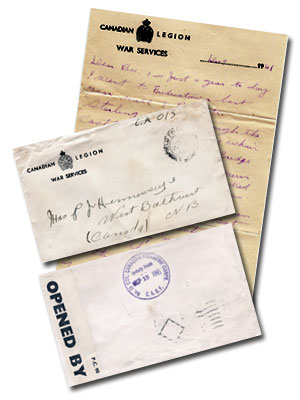A sample of the nearly 300 letters that were found in the attic of the Hennessy Estate, Bathurst, New Brunswick, Canada. 